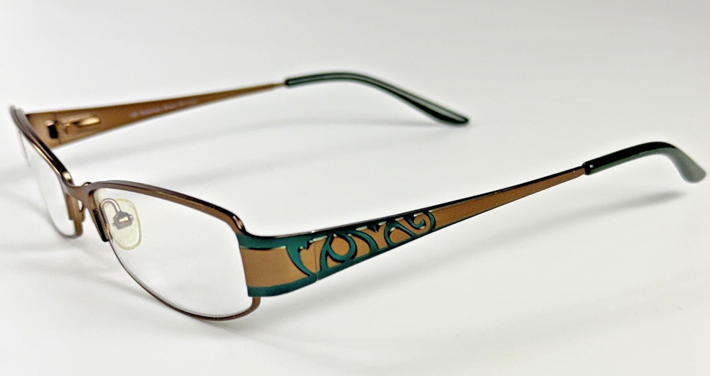 Wildflower 135 Brown Emerald Womens Rect 53-16-135mm Eyeglasses FRAMES ONLY